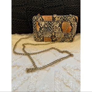 Big Buddha Vegan Snakeskin Clutch